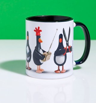 Wallace & Gromit Feathers McGraw Line Up Mug With Black Handle