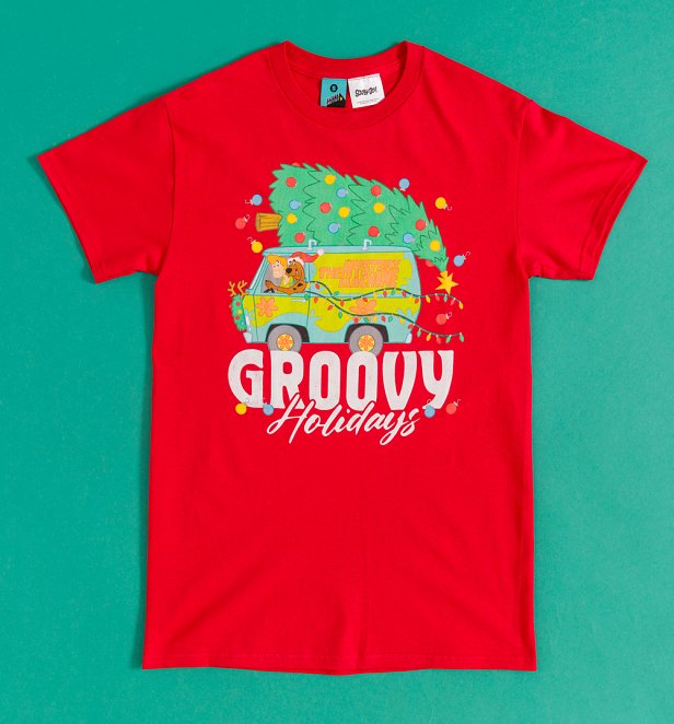 Scooby-Doo Groovy Holidays Red T-Shirt Scooby-Doo Groovy Holidays Red T-Shirt